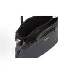 PRADA Buckle printed letter logo detachable and adjustable shoulder strap crossbody handbag, small size for women, black